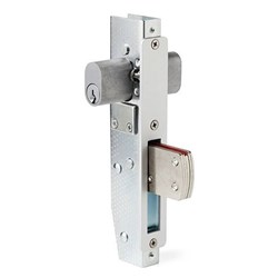 BRAVA Metro Mortice Deadlock 23mm Backset with 36mm Swing Bolt, 2 KA Cylinders, Escutcheons and Fixings for Aluminium Doors Satin Chrome  - 5090-103