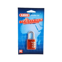 ABUS P/LOCK 145/30 ORG DP ALUM BODY 3 WHEEL COMBO