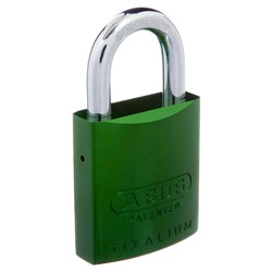 ABUS 83AL Series Premium Rekeyable Padlock with 45mm Green Aluminium Body and 25mm Hardened Steel Shackle KD - 83AL45NGRNKD