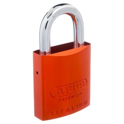 ABUS 83AL Series Premium Rekeyable Padlock with 45mm Orange Aluminium Body and 25mm Hardened Steel Shackle KD - 83AL45NORGKD