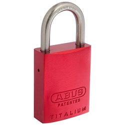 ABUS 83AL Series Premium Rekeyable Padlock with 40mm Red Aluminium Body and 25mm Stainless Steel Shackle KD - 83ALIB40REDKD