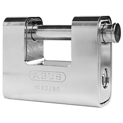 ABUS Monobloc 92/80 Padlock KA8521 Silver Display Pack - 9280KA1