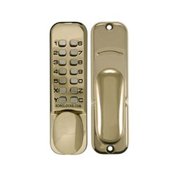 Borg Mechanical Digital Door Lock with Knob Polished Brass - BL2000PB