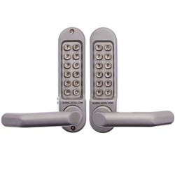 Borg Mechanical Digital Door Lock with Lever Back to Back Keypads Satin Chrome - BL5051SC