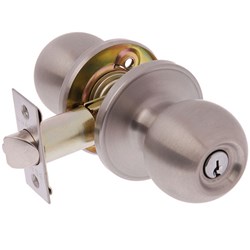 BRAVA Urban Tiebolt Entrance Knob Set LW4 Profile KD with Adjustable 60/70mm Backset Satin Stainless Steel - BRT3600B