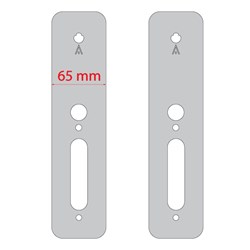 SALTO COVER PLATES SUIT XS4 ONE Ex7xx HANDLE RANGE, 65mm, SS FINISH (PAIR)