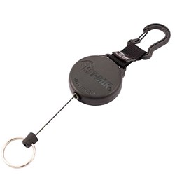 KEY-BAK SELF RETRACT REEL D BLK STD CLIP KEVLAR CORD 48"