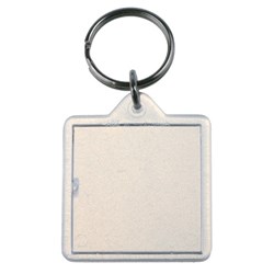 KEVRON ACRYLIC TAG ID57 SQUARE 40x40mm CLR PKT=20