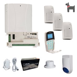 RISCO LightSYS+ Alarm Kit with Standard LCD Keypad, 3x DigiSense Pet Friendly PIR Detectors and Accessory Kit