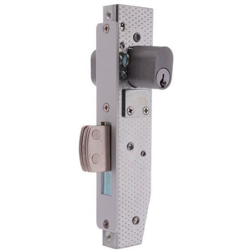 BRAVA Metro Mortice Deadlock 23mm Backset with 22mm Swing Bolt, 2 KA Cylinders, Escutcheons and Fixings for Aluminium Doors Satin Chrome  - 5090-3