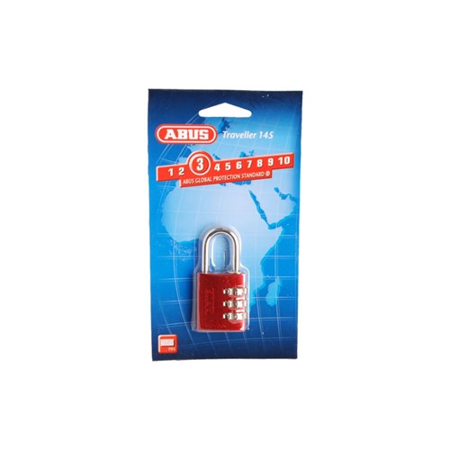 ABUS P/LOCK 145/30 RED DP ALUM BODY 3 WHEEL COMBO