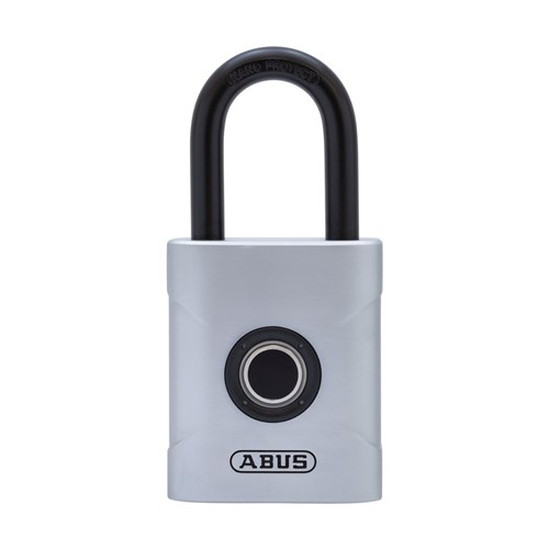 Abus Padlock Touch Biometric Fingerprint Weather Resistant Silver Display Pack - 57/50