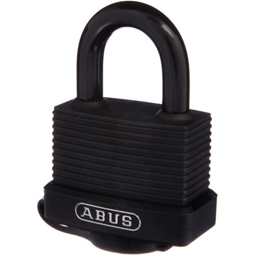 ABUS 70 Series Weather Sealed Padlock with 49mm Black Brass Body and 24mm Plastic Coated Steel Shackle KA6401 - 7045KA11