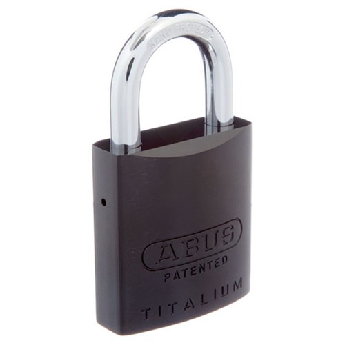 ABUS 83AL Series Premium Rekeyable Padlock with 45mm Black Aluminium Body and 25mm Hardened Steel Shackle KD - 83AL45NBLKKD