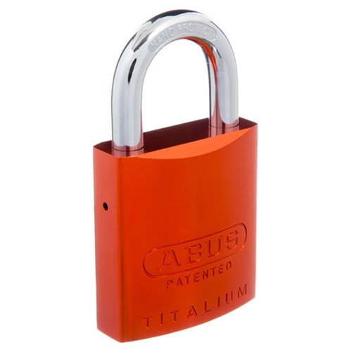 ABUS 83AL Series Premium Rekeyable Padlock with 45mm Orange Aluminium Body and 25mm Hardened Steel Shackle KD - 83AL45NORGKD