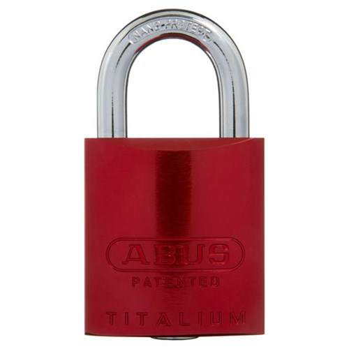 ABUS 83AL Series Premium Rekeyable Padlock with 45mm Red Aluminium Body and 25mm Hardened Steel Shackle KD - 83AL45NREDKD