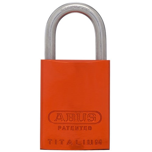 ABUS 83AL Series Premium Rekeyable Padlock with 40mm Orange Aluminium Body and 25mm Stainless Steel Shackle KD - 83ALIB40ORGKD