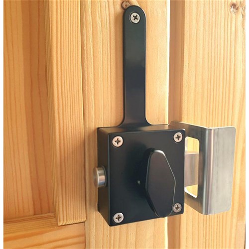 Borg Digital Lock ECP Keypad & Lever with Rim Fixed Slam Latch & Concealed Fix Strike Marine Grade Black - BL4409MGPROECP