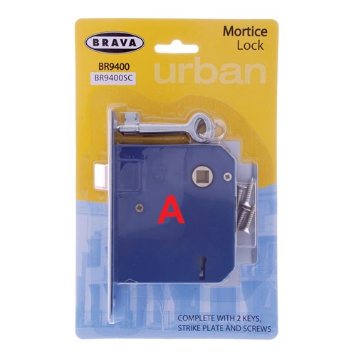 BRAVA Urban 2 Lever Mortice Lock KAA Satin Chrome - BR9400SCKAA