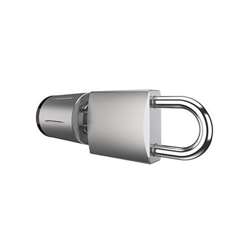 BRYTE ELECTRONIC NICKEL COATED BRASS 50MM P/LOCK W HARDENED SHKL