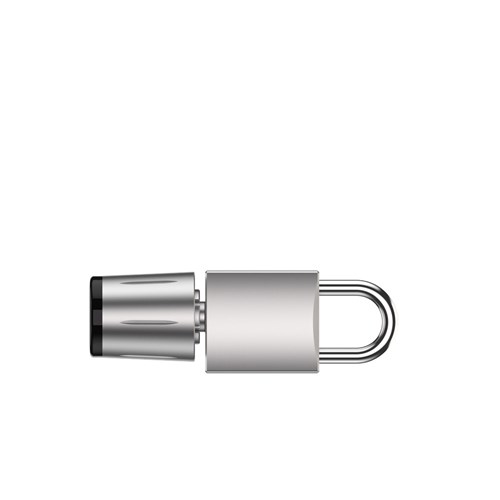 BRYTE ELECTRONIC NICKEL COATED BRASS 50MM P/LOCK W HARDENED SHKL