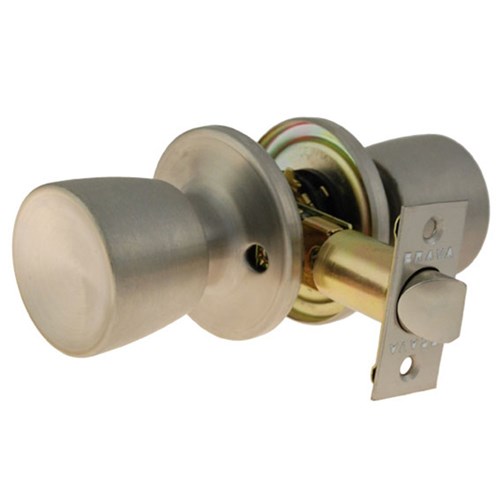 BRAVA Urban Tiebolt Tulip Passage Knob Set with Adjustable 60/70mm Backset Satin Stainless Steel Boxed - BRT6630B