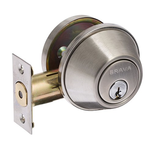 BRAVA Urban Deadbolt Single Cylinder LW4 Profile KD Satin Stainless Steel - D361B