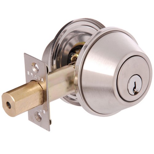 BRAVA Urban Deadbolt Double Cylinder LW4 Profile KD Satin Stainless Steel - D362B