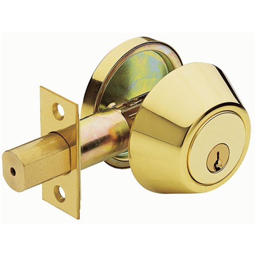 BRAVA Urban Deadbolt Single Cylinder LW4 Profile KD Polished Brass - D371B