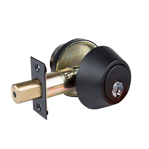 BRAVA Urban Deadbolt Double Cylinder LW4 Profile KD Matt Black - D3X92B