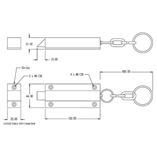 DALCO CHAIN BOLT 1851 SSS