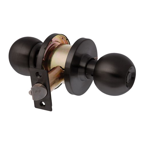 BRAVA Metro EA Series Entrance Knob Set 70mm Backset Matt Black - EA3000MB70