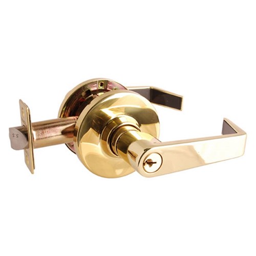 BRAVA Metro EL Series Entrance Lever Set 60mm Backset Polished Brass - EL6100PB60