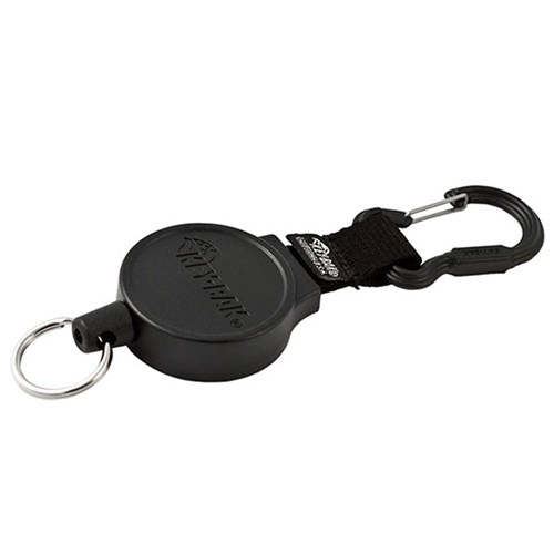 KEY-BAK SELF RETRACT REEL MID BLK D-CLIP POLY CORD 36