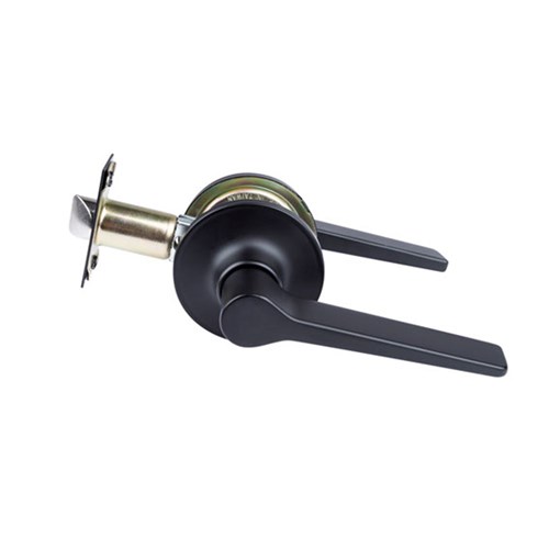 BRAVA Urban LE Series Tiebolt Passage Lever Set Adjustable 60/70mm Backset Matt Black - LEX903B