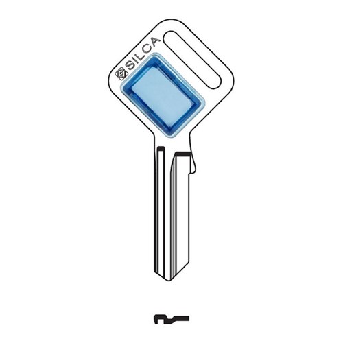 Silca Taggy BLUE LW4 Key Blank with Customisable Plastic Head