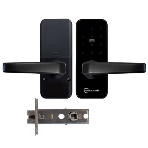 McGrath Albion Digital Lock, Black Finish with 60mm Backset Tubular Latch