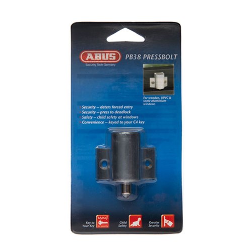 ABUS PRESS BOLT PB38 LW4 DP REKEYABLE SIL