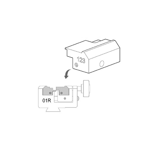 Silca Clamp Insert for Futura and Triax Machines for Honda Key Cutting 123 - D7A2291ZB